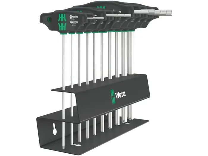 454/10 HF Set Imperial 2 screwdriver set T-handle screwdriver Hex-Plus with holding function, imperial, 10 pieces