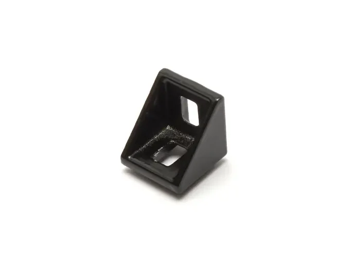 Angle 20 rainure de type I 5 (avec trous pour vis M5) – revêtement en poudre noir