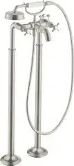 Axor 2-Griff-Wannenarmatur MONTREUX DN 15 bodenst m Hebelgr. Stain st optic