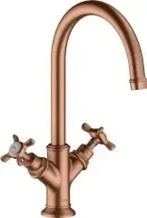 Axor 2-Griff-WT-Armatur 210 MONTREUX DN 15 ohne Zugstange brushed red gold