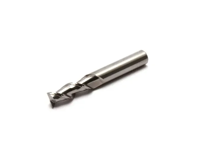 Hardmetalen vingerfrees voor aluminium HRC55 met 2 snijkanten