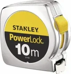 Stanley Taschenrollbandmaß PowerLock® L.10m B.25mm mm/cm EG II Ku.Automatic SB